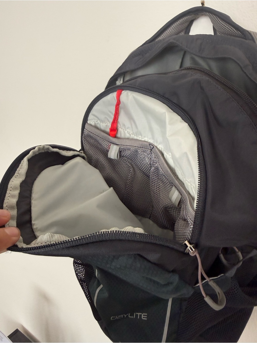 Osprey Daily Backpack with hydration pack insert.